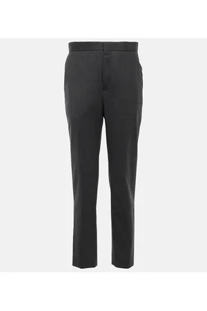 WARDROBE.NYC Pantalones rectos en franela de lana
