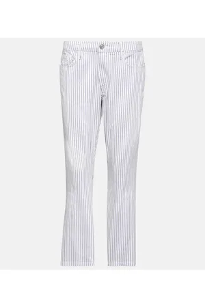 Frame Jeans acampanados Le Crop Mini a rayas
