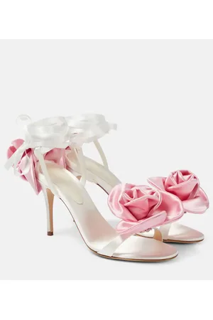 MAGDA BUTRYM Sandalias de santén con apliques florales
