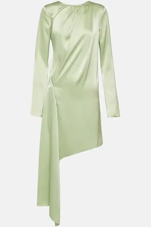 J.W.Anderson Vestido midi de satén asimétrico