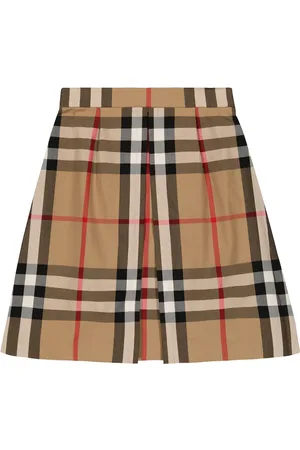 Burberry Falda Vintage Check de popelín algodón