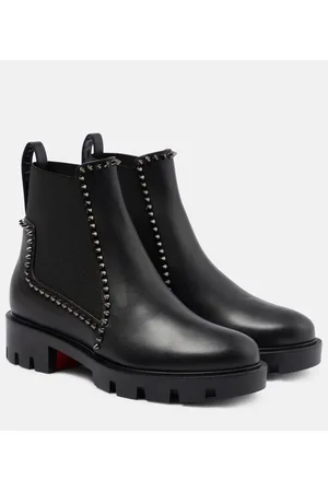 Christian Louboutin Botines Out Lina de piel adornados