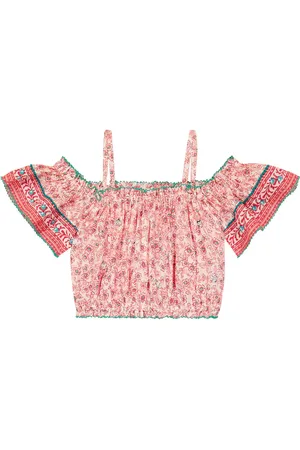 POUPETTE ST BARTH Top Dona floral con hombros descubiertos