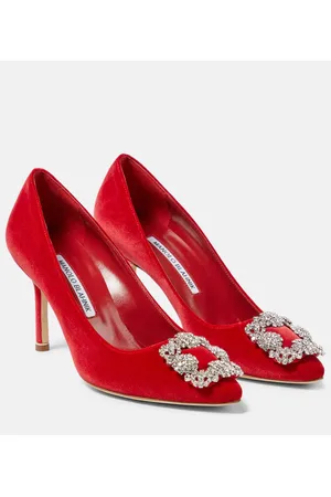 Manolo Blahnik Salones Hangisi de terciopelo