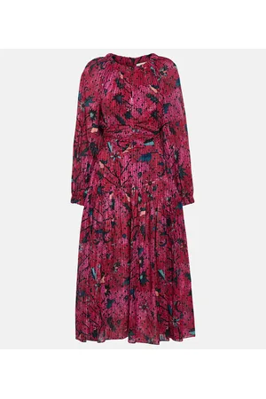 ULLA JOHNSON Vestido midi Helia en mezcla de algodón