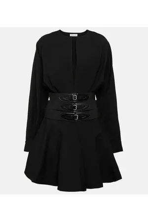 Alaïa Alaïa Vestido corto de lana con cinturón