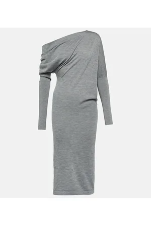Tom Ford Vestido midi de cachemir y seda