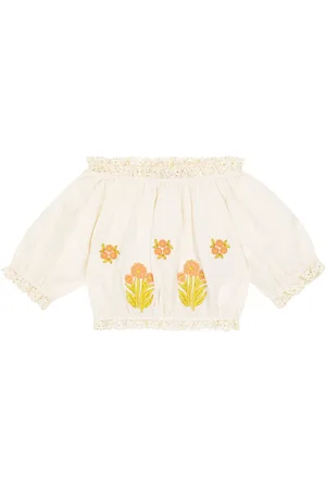 The New Society Blusa Clementine de algodón con bordado