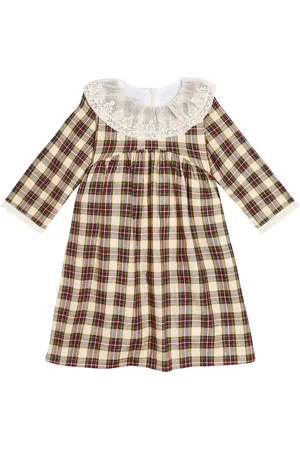 La Coqueta Vestido de algodón con tartán