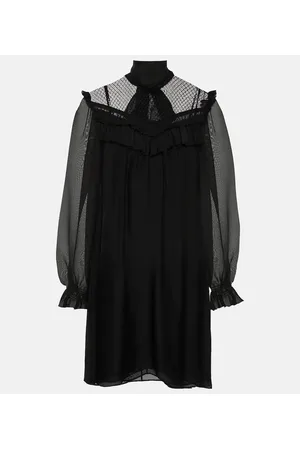 Dorothee Schumacher Vestido corto de seda con encaje