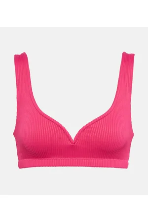 ALEXANDRA MIRO Top de bikini Kamala acanalado