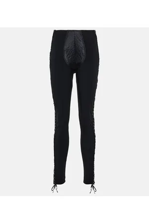Jean Paul Gaultier X Lotta Volkova leggings de satén y malla