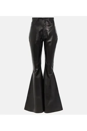 Alaïa Alaïa Pantalones flared de piel