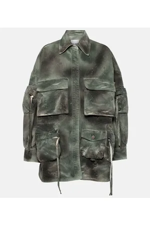 The Attico Chaqueta cargo en denim de camuflaje