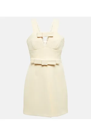 Jil Sander Vestido corto en mezcla de lana con lazo