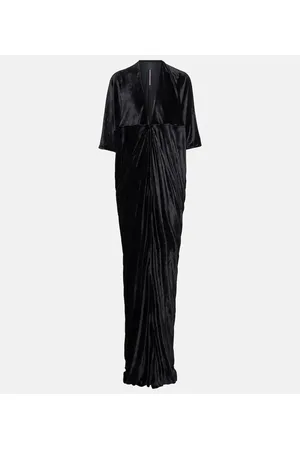 Rick Owens Vestido largo Lilies de jersey drapeado