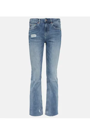 AG Jeans Jeans rectos Girlfriend de tiro medio