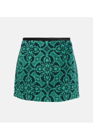 Marine Serre Minifalda de algodón en jacquard
