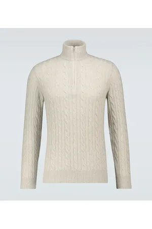 Loro Piana Jersey Mezzocollo Treccia de cachemir