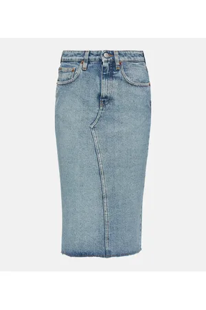 Maison Margiela Falda midi en denim