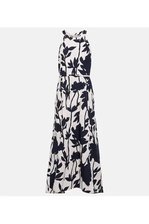 Brunello Cucinelli Vestido midi de algodón floral
