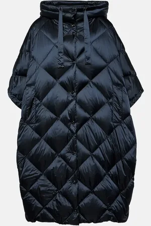 Max Mara Capa Treca de lona acolchada