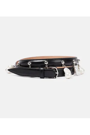 Alaïa Alaïa Cinturón de piel con perlas sintéticas