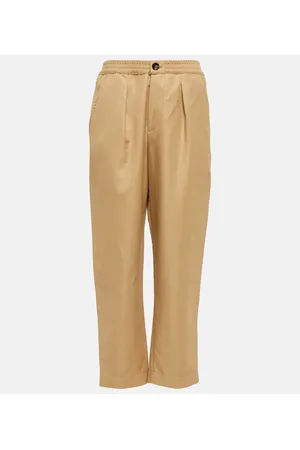 Marni Pantalones rectos cropped de tiro alto