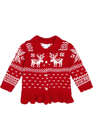 Ralph Lauren Bebé - cárdigan de algodón y lana en intarsia