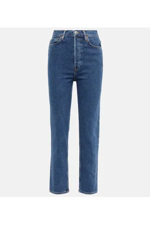 RE/DONE Jeans 70s Stove Pipe de tiro alto