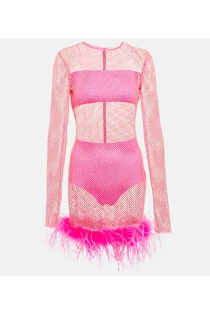 GIUSEPPE DI MORABITO Vestido corto con plumas