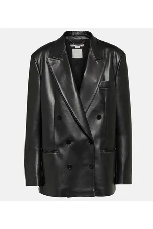 Stella McCartney Blazer cruzado de piel sintética