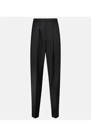 MAGDA BUTRYM Pantalones tapered de lana con tiro alto