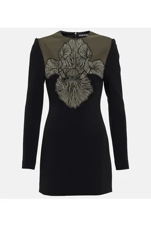 DAVID KOMA Vestido corto con detalle de macramé