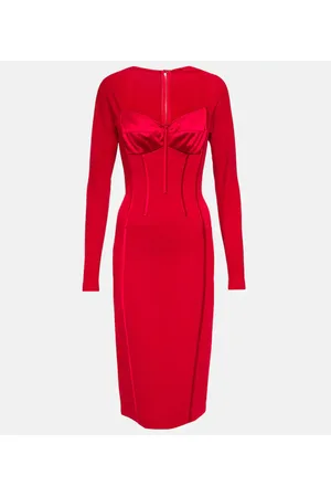 Dolce & Gabbana Vestido midi en satén de seda