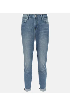 Frame Jeans Le Garcon de tiro medio cropped
