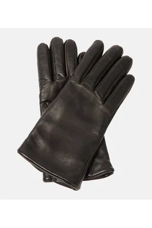 Saint Laurent Guantes Cassandre de piel