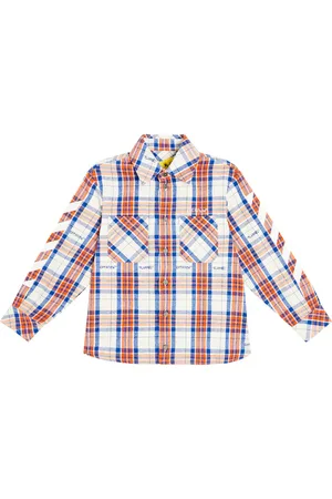 OFF-WHITE Camisa de mezcla de algodón a cuadros