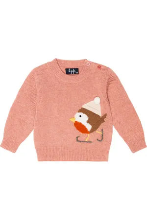 Il gufo Bebé - jersey de lana virgen intarsia