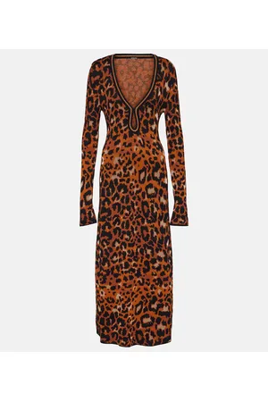 JOHANNA ORTIZ Vestido midi Amur de punto estampado