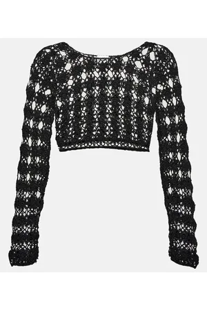 ANNA KOSTUROVA Crop top en mezcla de algodón