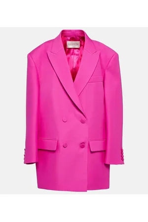 VALENTINO Blazer cruzado de lana y seda