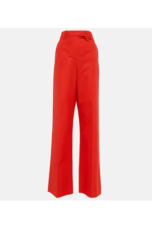 VALENTINO Pantalones anchos de algodón