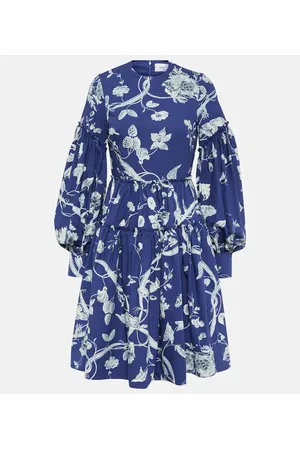 Erdem Vestido en popelín de algodón floral
