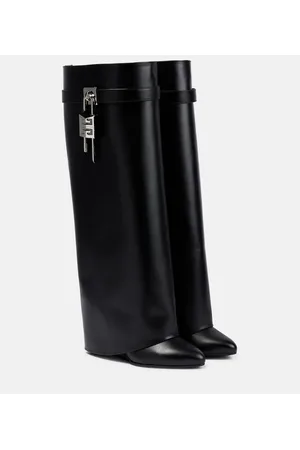 Givenchy Botas altas Shark Lock anchas de piel