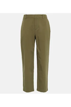 Vince Pantalón de algodón de tiro medio
