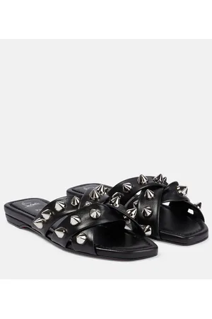 Christian Louboutin Sandalias Miss Spike Club de piel adornadas