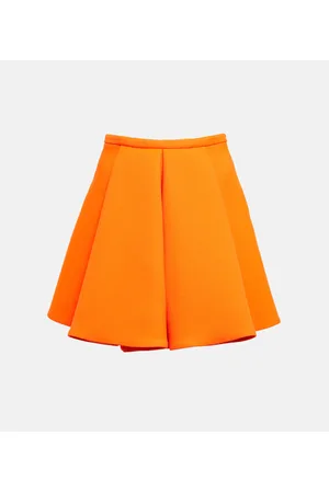 VERSACE Minifalda de sarga plisada