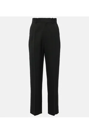 Victoria Beckham Pantalones rectos de mezcla de lana