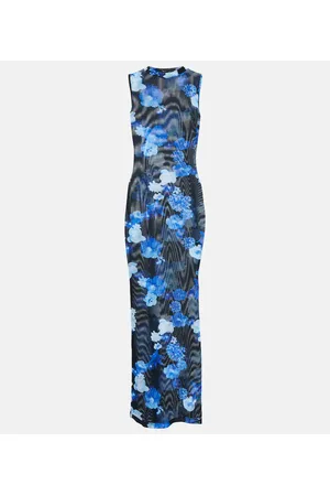 COPERNI Vestido midi de malla floral